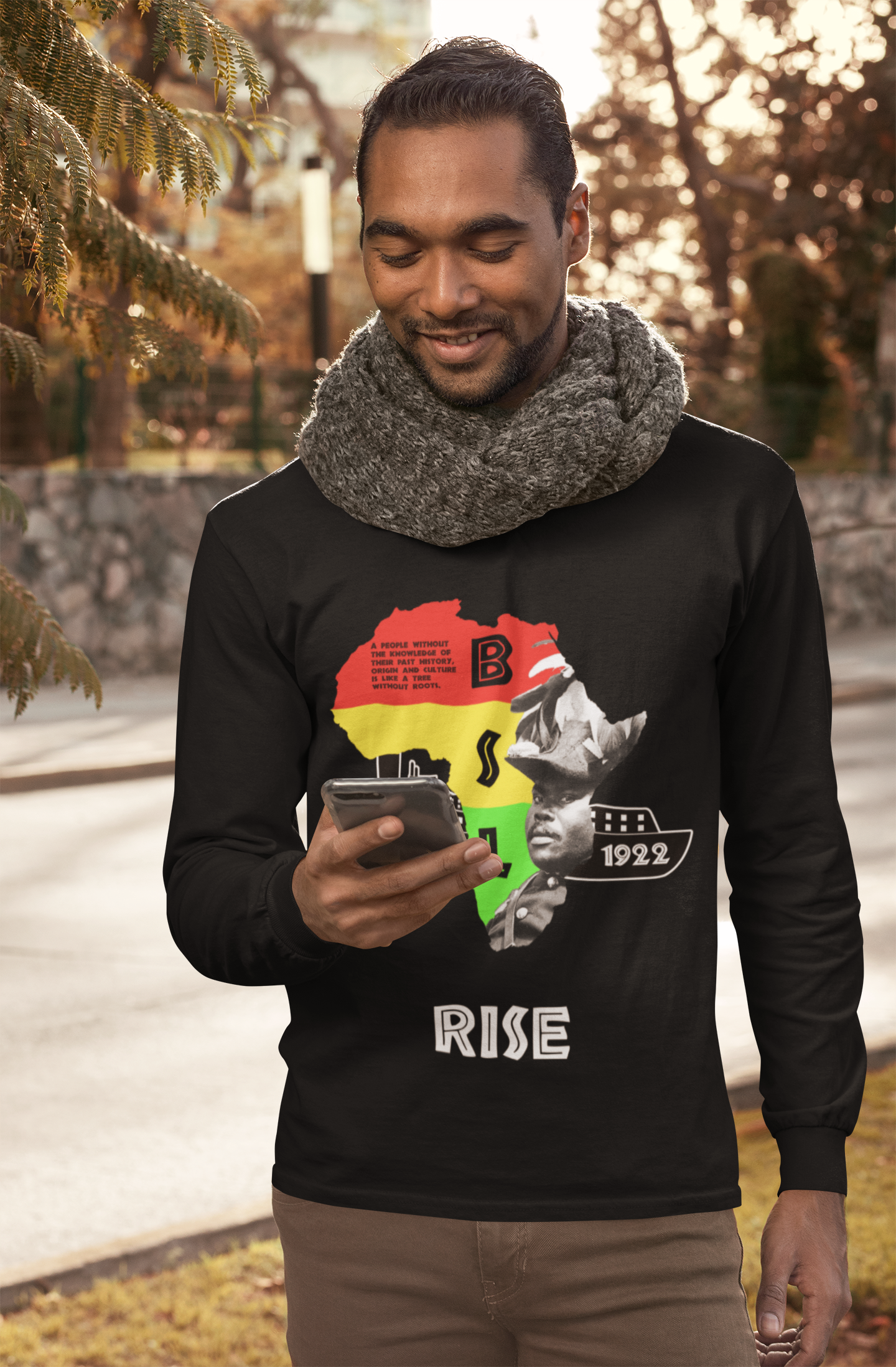 Marcus Garvey Long sleeve tee