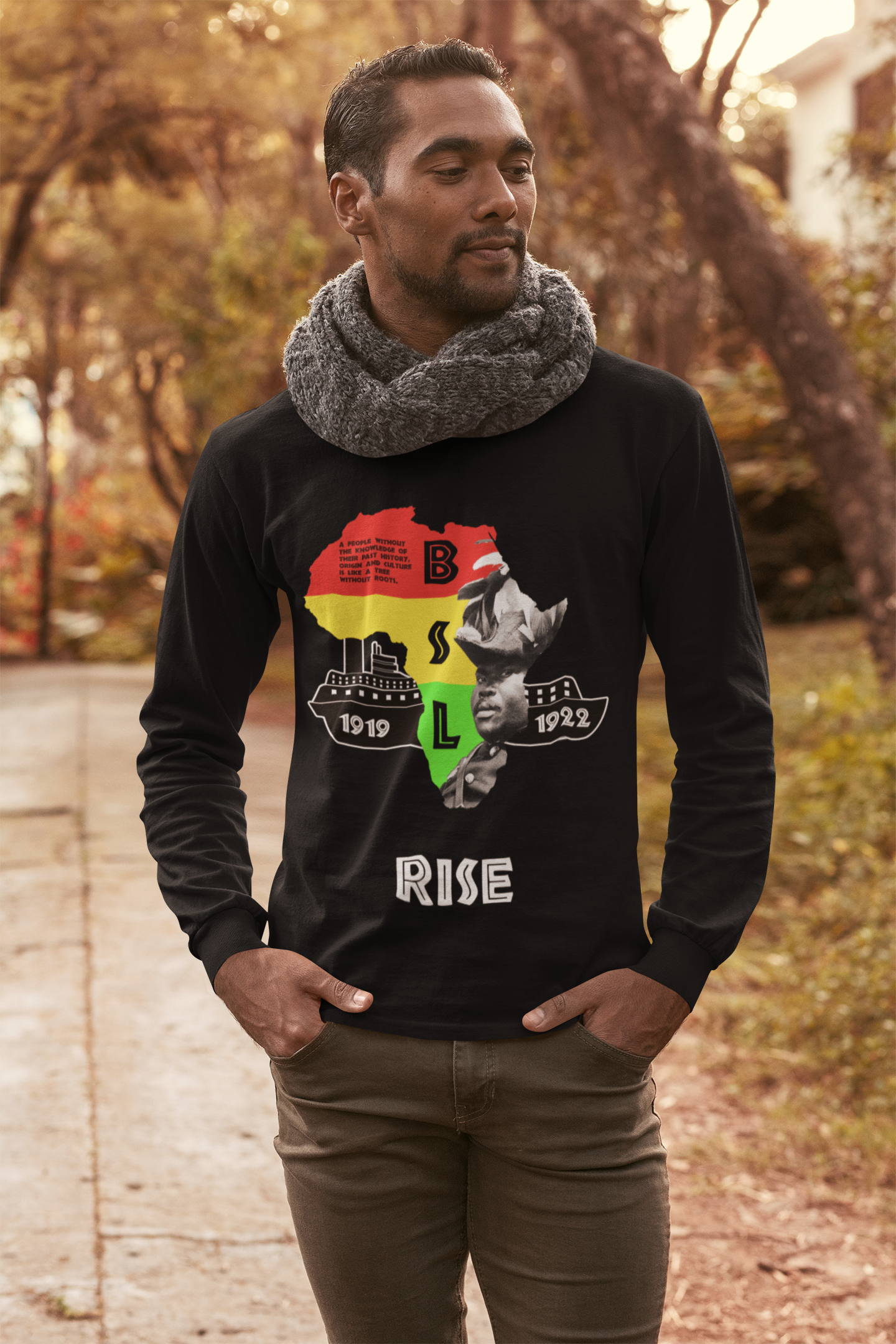 Marcus Garvey Long sleeve tee