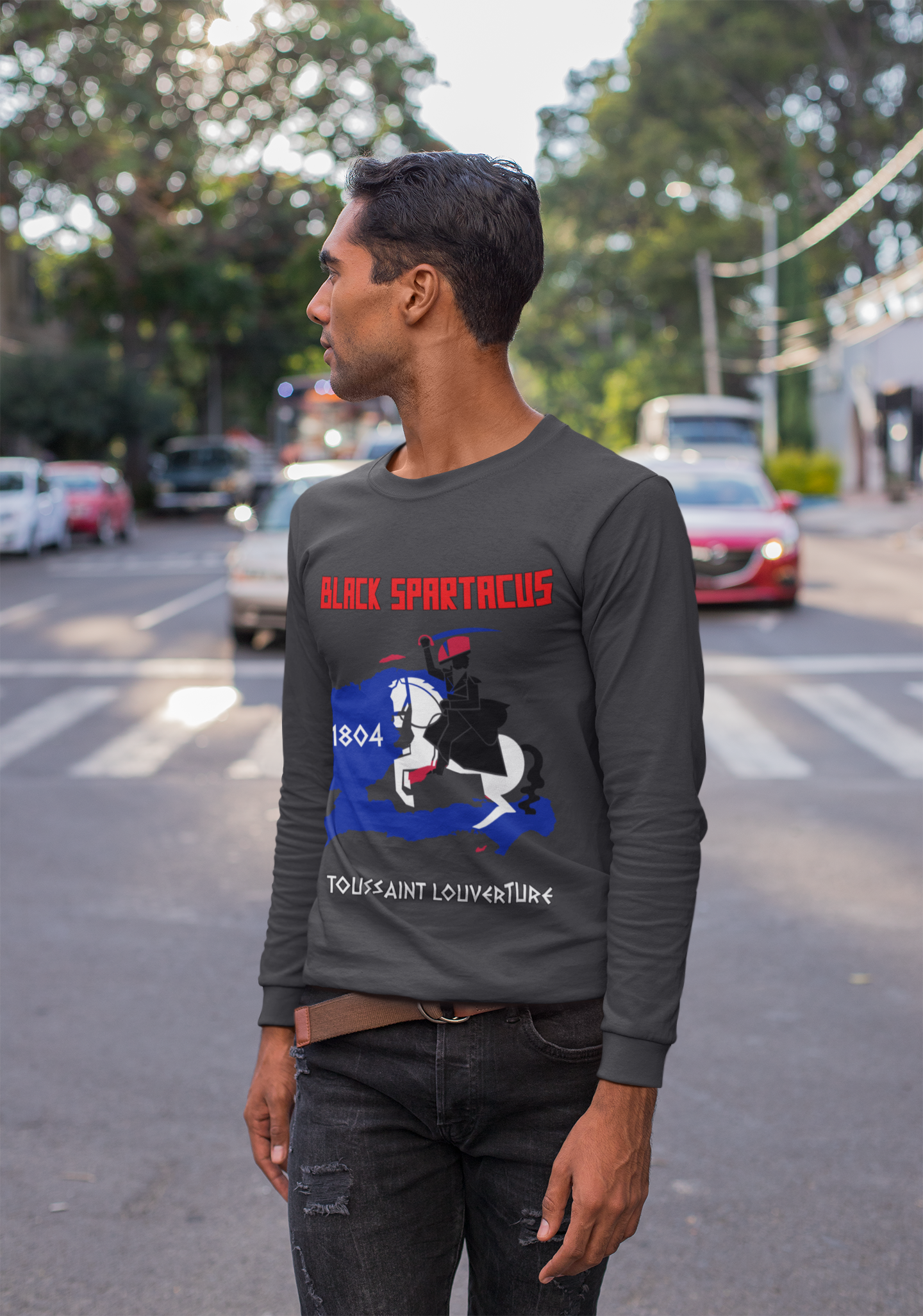 Black Spartacus Long Sleeve Tee